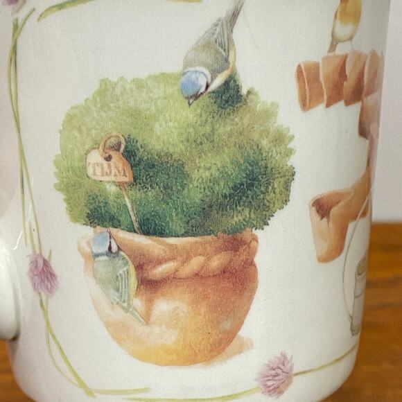 Marjolein‎ Bastin by Hallmark Coffee Mug Cup Birds Garden Pots 10 fl oz - Picture 8 of 12